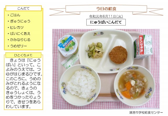 6月11日盛り付け写真