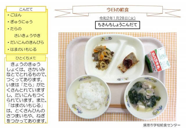 1月28日盛り付け写真
