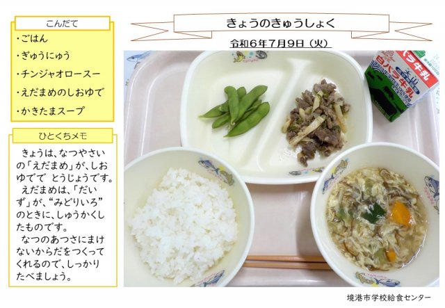 7月9日盛り付け写真