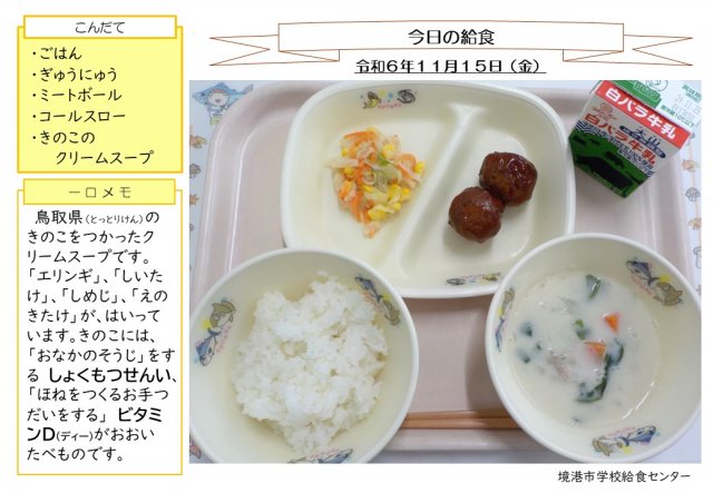 11月15日盛り付け写真