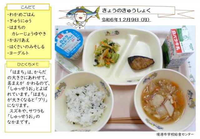 12月9日盛り付け写真