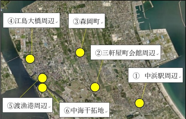 図１．ヌカカ調査地点