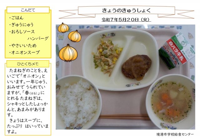 5月20日盛り付け写真