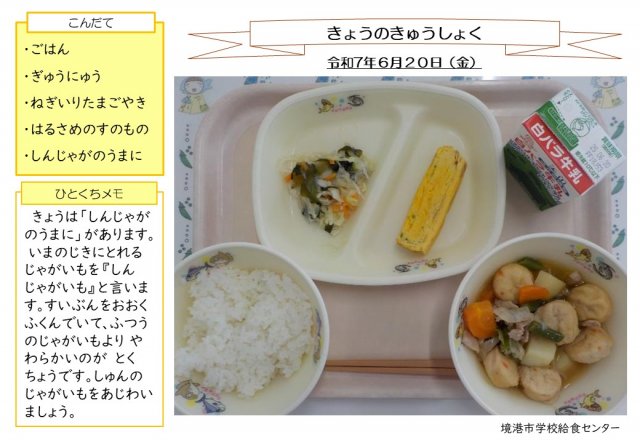 6月20日盛り付け写真