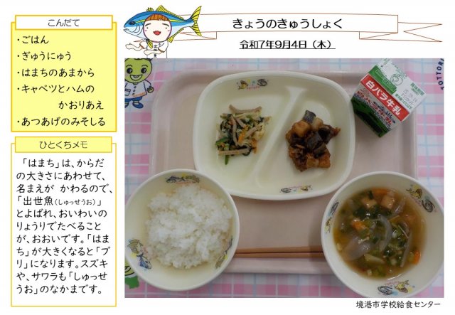 9月4日盛り付け写真