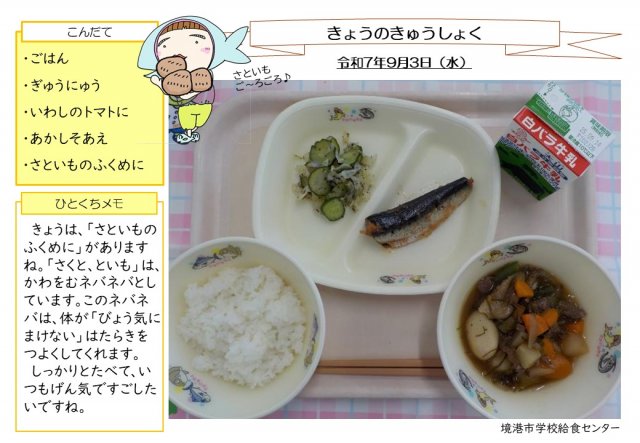 9月3日盛り付け写真