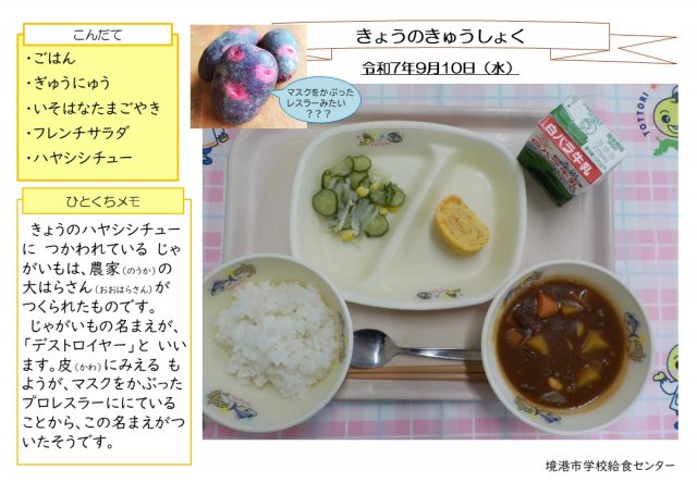 9月10日盛り付け写真