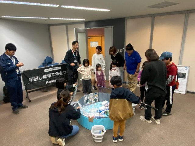 手回し発電魚釣り