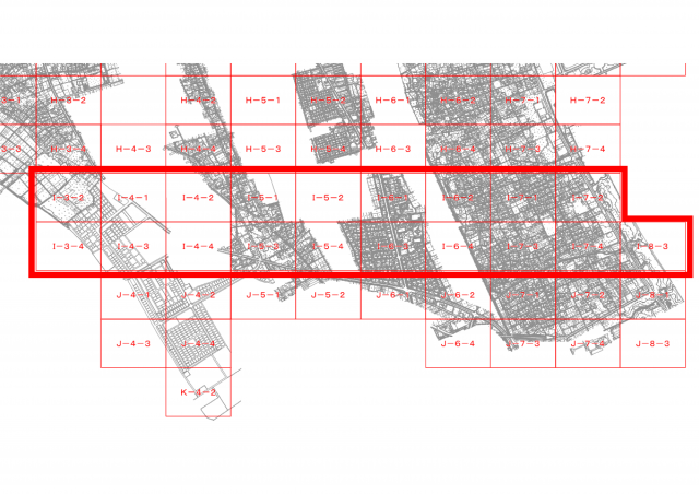 下水道台帳平面図　索引図(I)